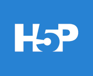 Logo H5P sur fond bleu vif