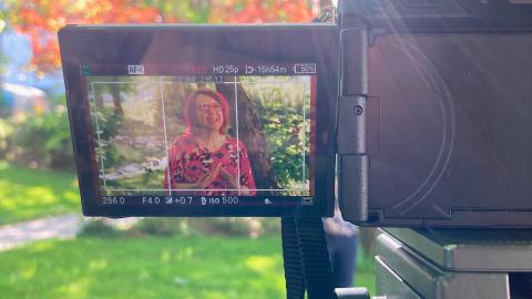 Photo du retour caméra lors d'une captation vidéo en extérieur